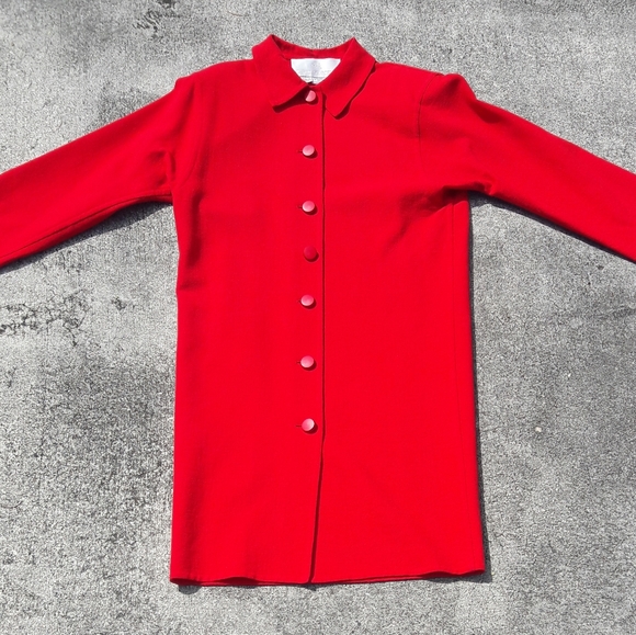 Carolyne Roehm crepe wool coat - Picture 5 of 8